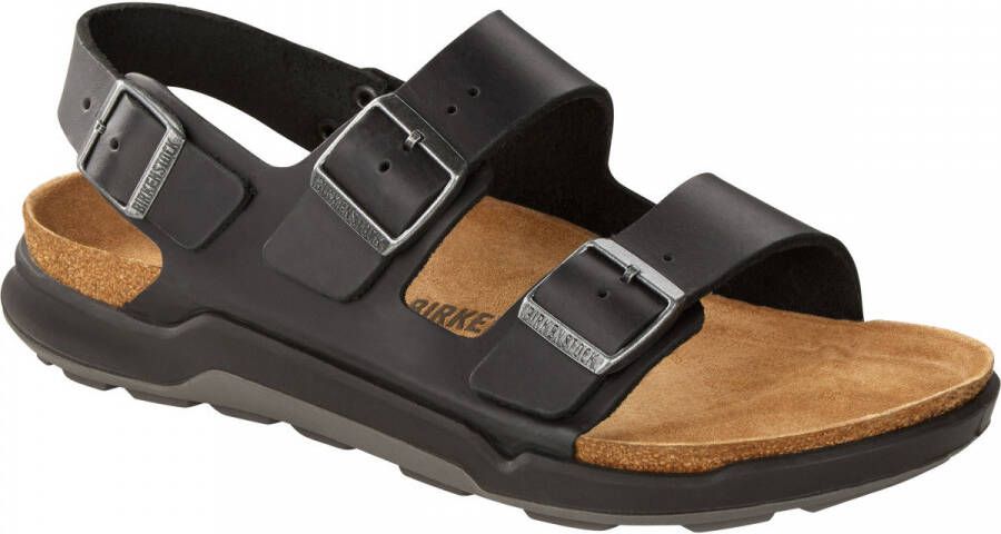 Birkenstock Leren Platte Sandalen voor Mannen Black Heren - Foto 3