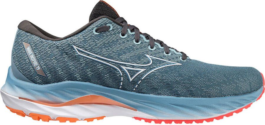 Mizuno Wave Inspire 19 J1GC234401 Mannen Blauw Hardloopschoenen - Foto 4