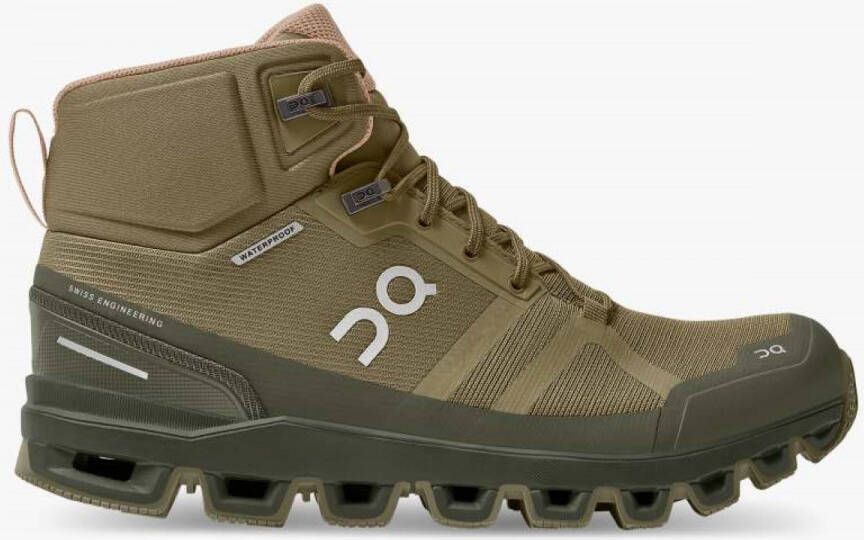 ON Running Cloudrock Waterproof Wandelschoenen Dames Olijfgroen - Foto 3