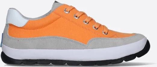 Wolky Shoe > Outlet > Veterschoenen Babati oranje canvas suede