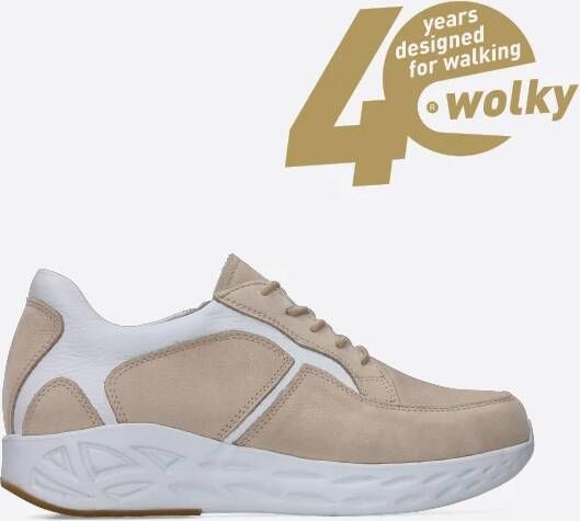 Wolky Veterschoenen Bounce beige-wit nubuck - Foto 4