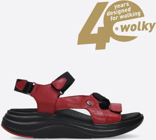Wolky Sandalen Cirro rood leer - Foto 3