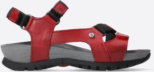 Wolky Sandalen Cradle rood leer - Schoenen.nl