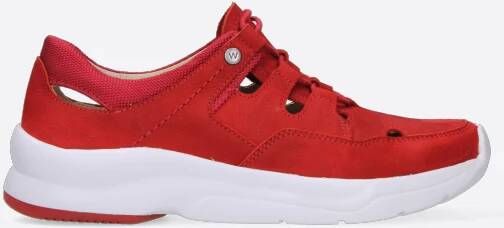 Wolky Rode leren sneakers met comfortabel voetbed en enkelondersteuning Rood Dames - Foto 4