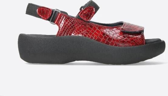 Wolky Sandalen Jewel rood crocolook lakleer - Foto 12