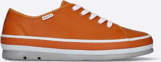 Wolky Veterschoenen Linda oranje leer - Schoenen.nl