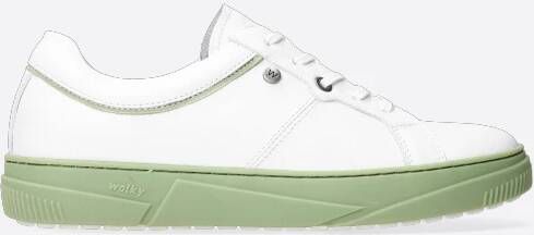 Wolky Veterschoenen Pull wit lichtgroen leer - Foto 2