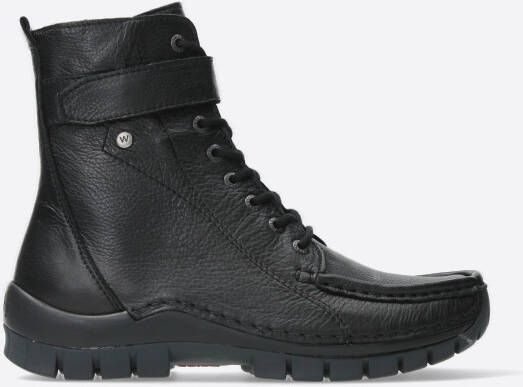 Wolky Hoge veterschoenen Reach zwart leer - Foto 3