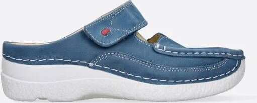 Wolky Comfortschoenen Roll Slipper dodger blauw nubuck - Foto 4