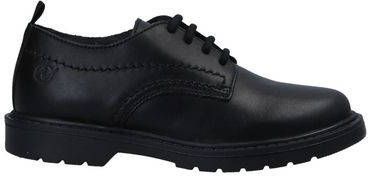 Naturino effen lederen klassieke veter schoenen Abbey zwart