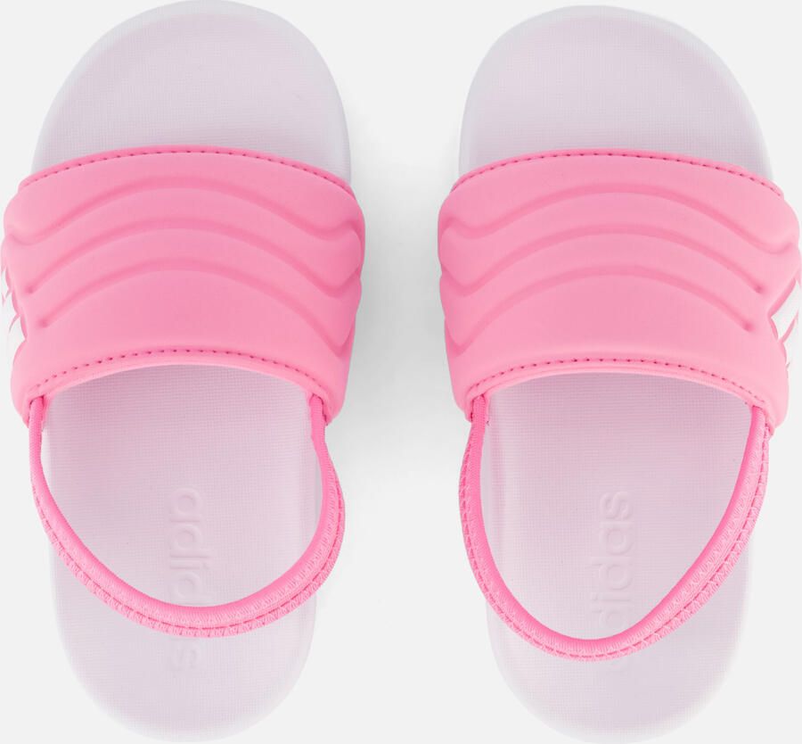 Adidas Sportswear Adilette Estrap 2.0 badslippers met hielbandje roze wit - Foto 5