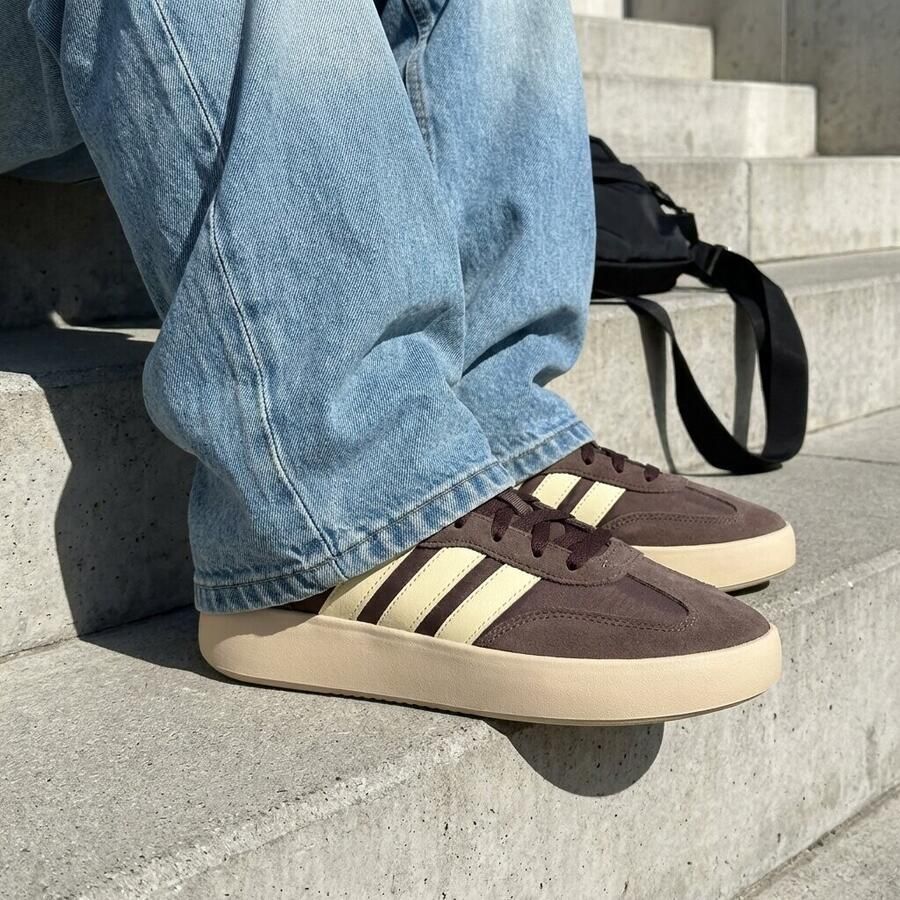 Adidas Sportswear Barreda Decode Lux leren sneakers grijsgroen ecru - Foto 5