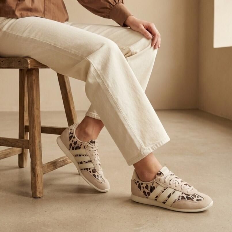 Adidas Barreda Lo suede dames sneakers met panterprint beige 1 3 Echt leer Uitneembare zool - Foto 4