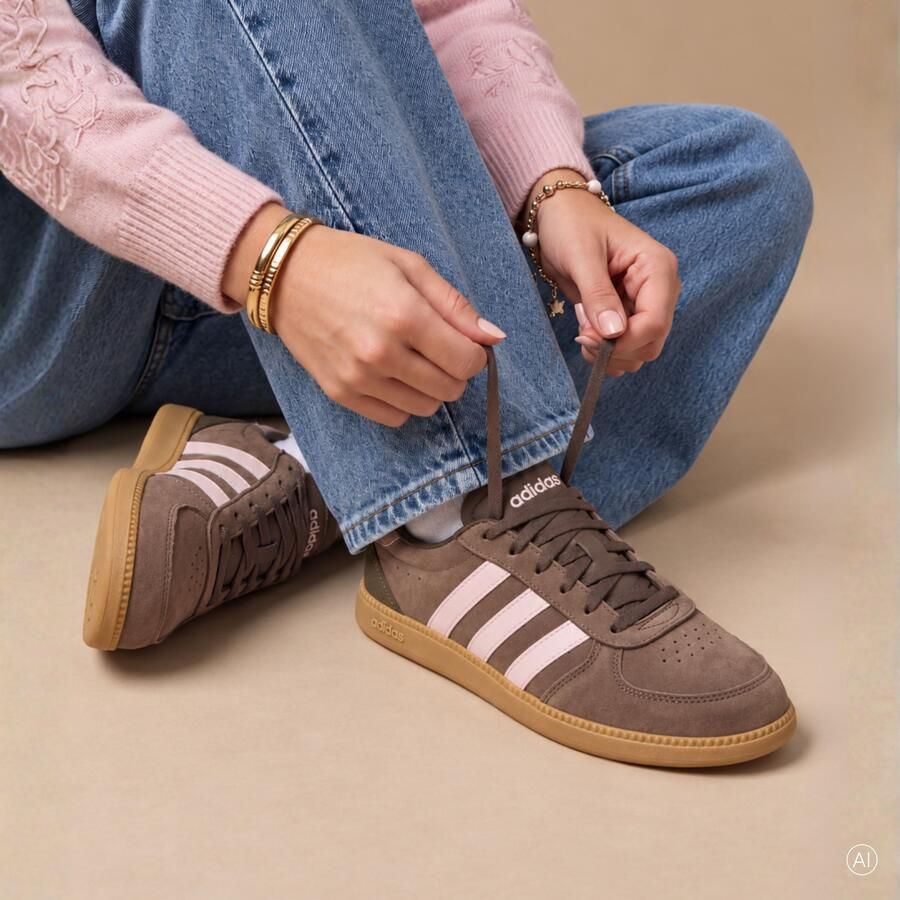 ADIDAS SPORTSWEAR Sneakers laag 'Breaknet Sleek' bruin rosa