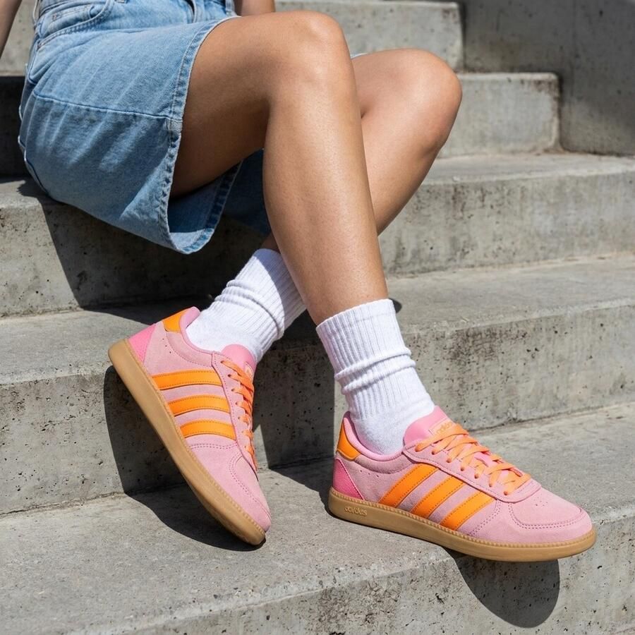 Adidas Women's Breaknet Sleek Suede Sneakers 2 3 roze - Foto 2