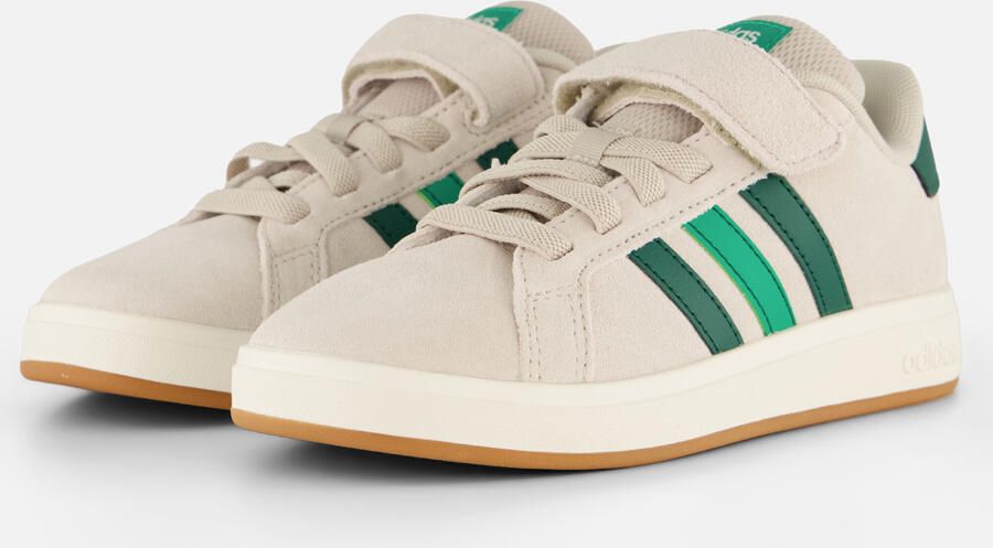 Adidas Grand Court 00s EL C kinder sneakers grijs groen Echt leer Uitneembare zool
