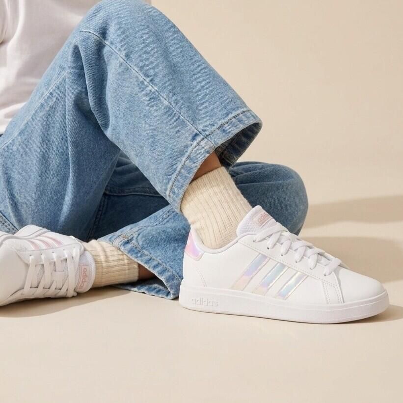 Adidas Sportswear Grand Court 2.0 sneakers wit metallic zilver Imitatieleer 37 1 3 - Foto 2