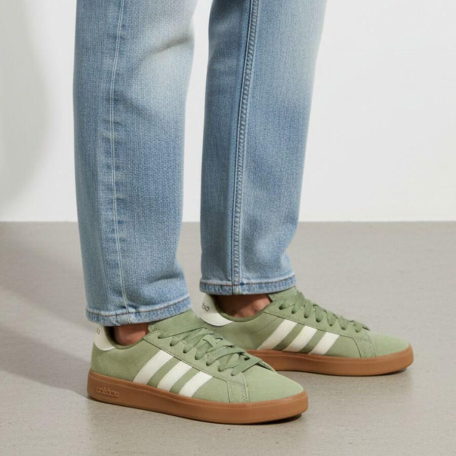 Adidas Grand Court Base 00 Sneakers groen Leer