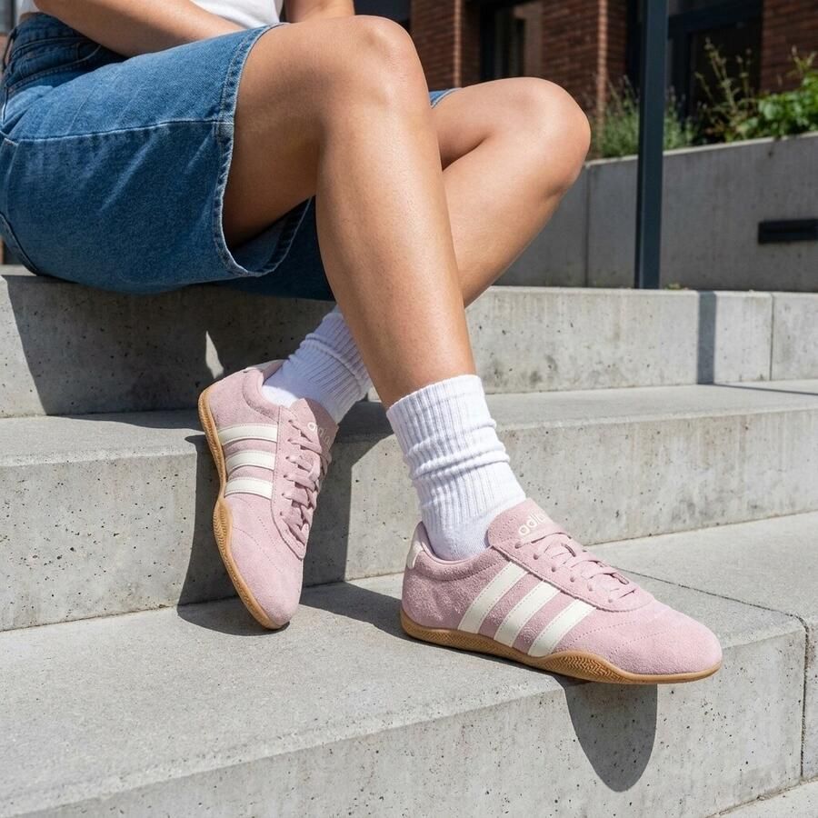 Adidas Sportswear Grand Court Low leren sneakers lichtroze ecru - Foto 5