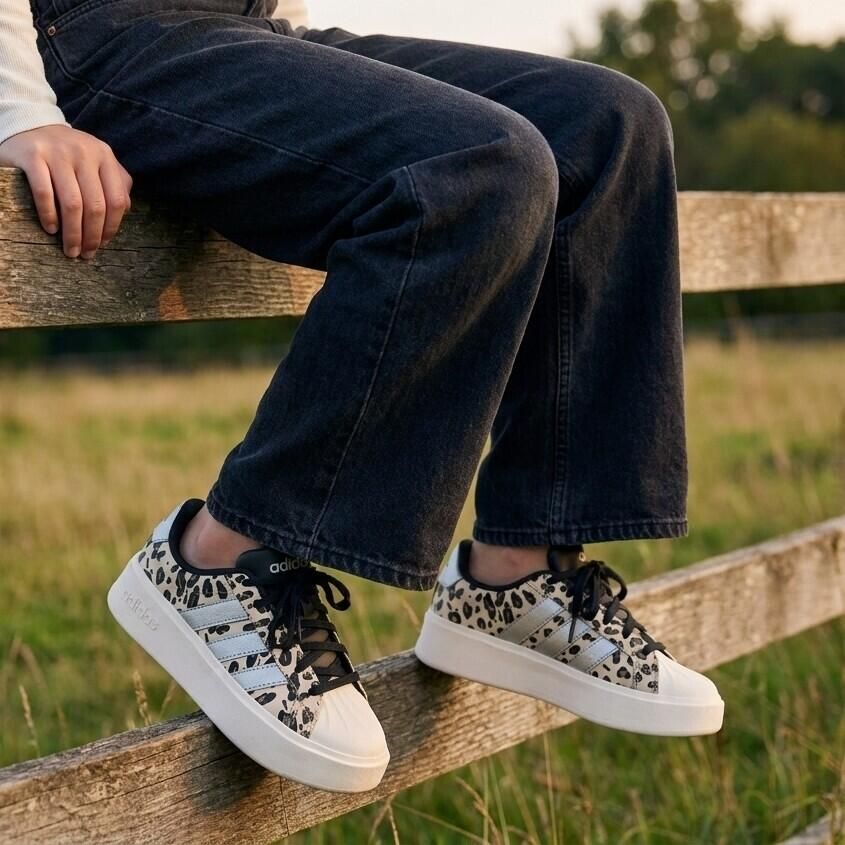Adidas Streettalk Bold Sneakers beige Leopard Leer