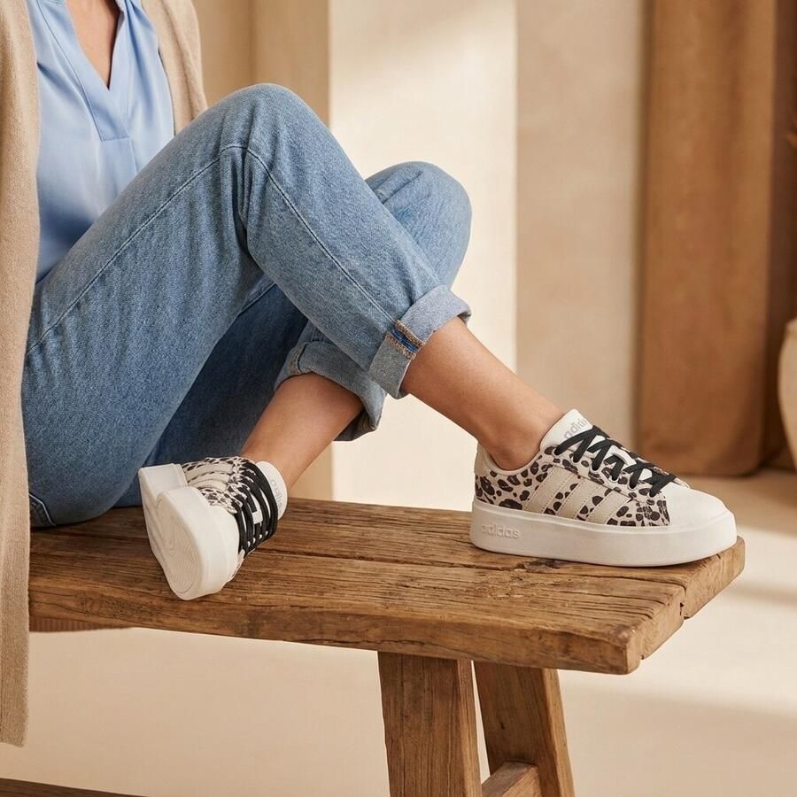Adidas Streettalk Bold Sneakers grijs Leer