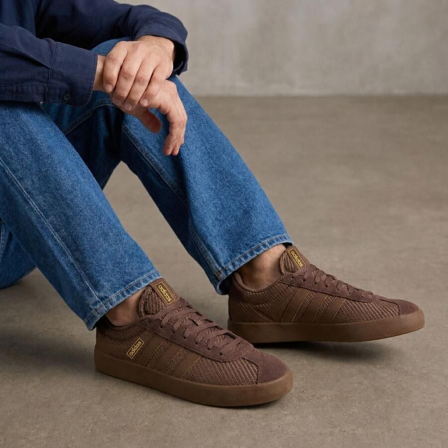 Adidas Sportswear VL Court leren suède sneakers bruin - Foto 5