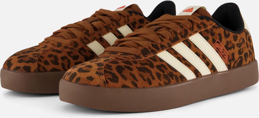 Adidas Sportswear VL Court sneakers bruin dierenprint wit - Foto 4