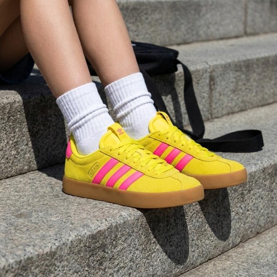 Adidas Sportswear VL Court 3.0 suede sneakers geel roze - Foto 5