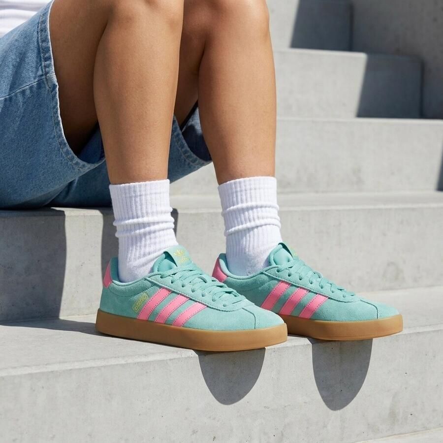 Adidas VL COURT 3.0 Women´s Sneaker Shoes IH6518 Turkoois roze - Foto 5