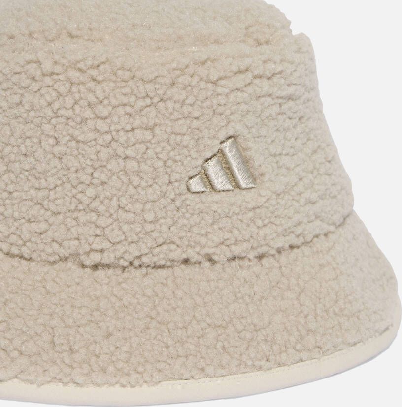 Adidas Teddy Fleece Bucket Hat beige