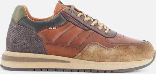 Ambitious Gewatteerde Sneaker met Bicolor TR Zool Brown Heren