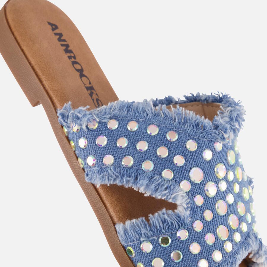 Ann Rocks Denim Slippers blauw Synthetisch - Foto 2