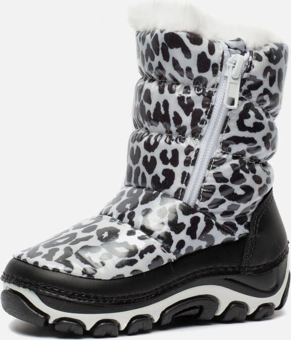 Antarctica Snowboots met rits voor kinderen AN 285B Wit Panterprint