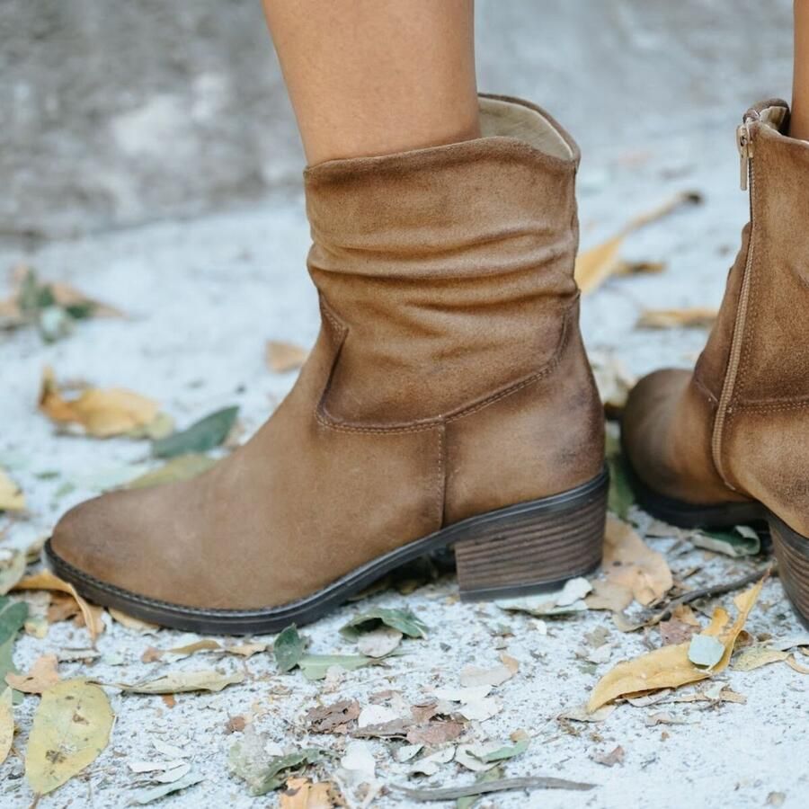 Aqa Cowboylaarzen taupe Suede - Foto 2