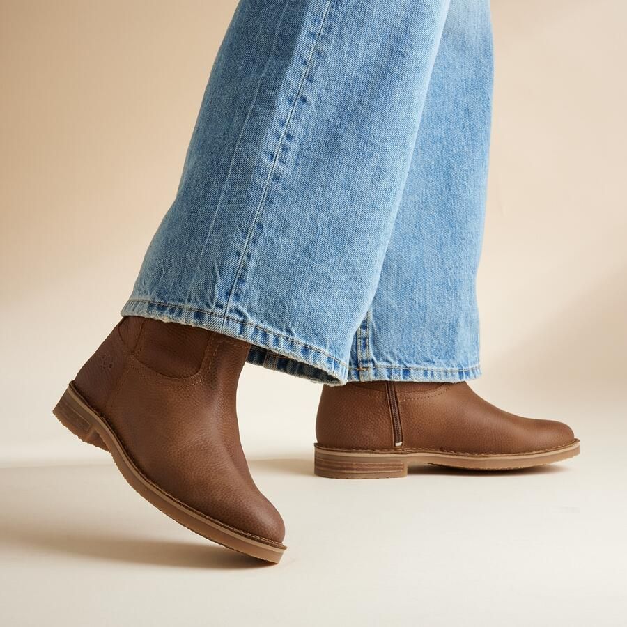 AQA Shoes Aqa Enkellaarsjes taupe Nubuck Dames - Foto 2