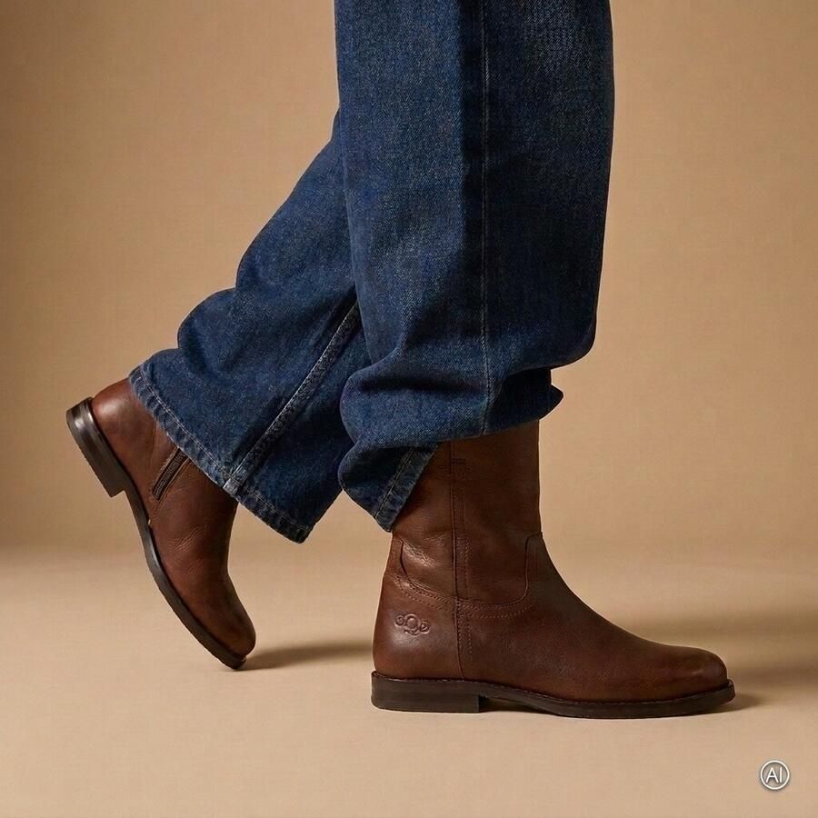 AQA Shoes A8971 SnowbootsGevoerde laarzen Dames laarzen Cognac