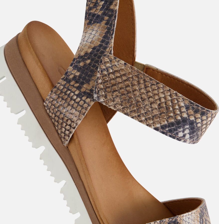 Aqa Snake Sandalen taupe Leer Dames - Foto 2