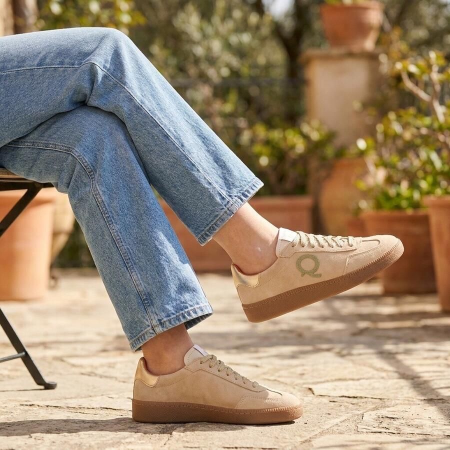 Aqa Sneakers beige Suede Dames - Foto 2