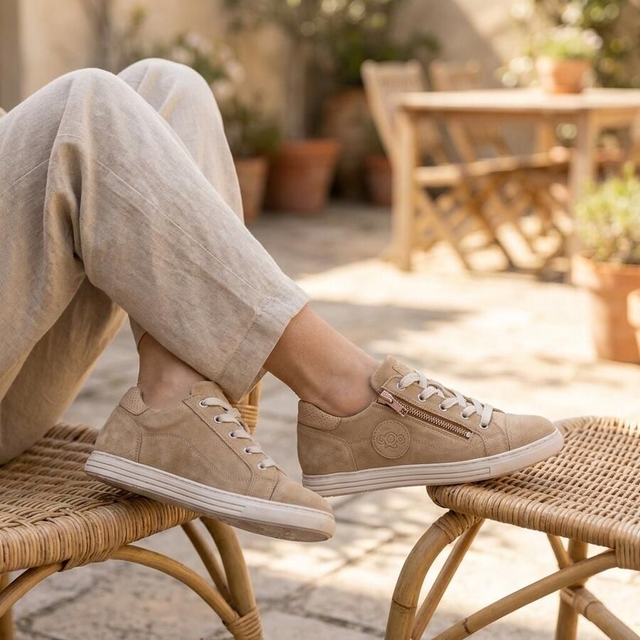 Aqa Sneakers cognac Suede - Foto 2