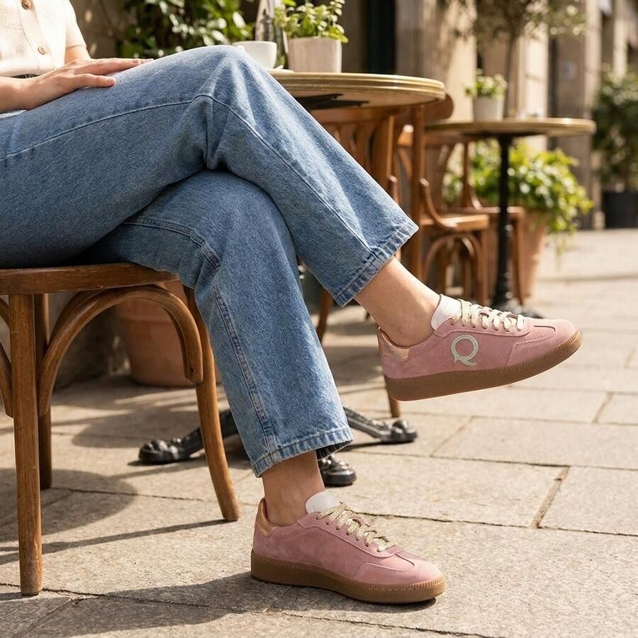 Aqa Sneakers roze Suede Dames - Foto 2