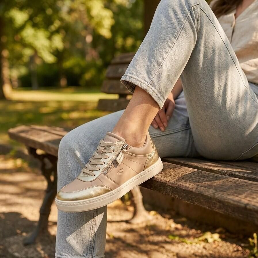 Aqa Sneakers taupe Leer Dames - Foto 2