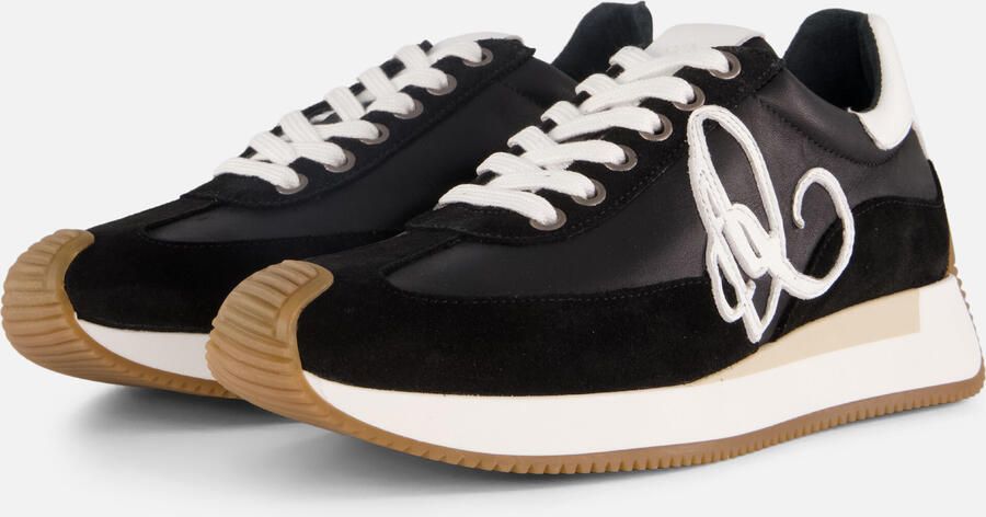 Aqa Sneakers zwart Leer