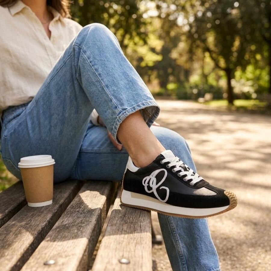 Aqa Sneakers zwart Leer Dames - Foto 2