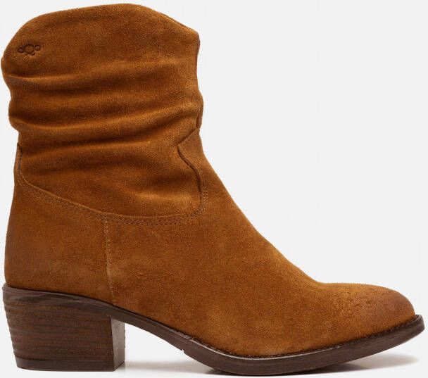 Aqa Enkellaarsjes cognac Suede