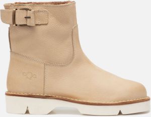 Aqa Enkellaarsjes Taupe Leer 182322 Dames