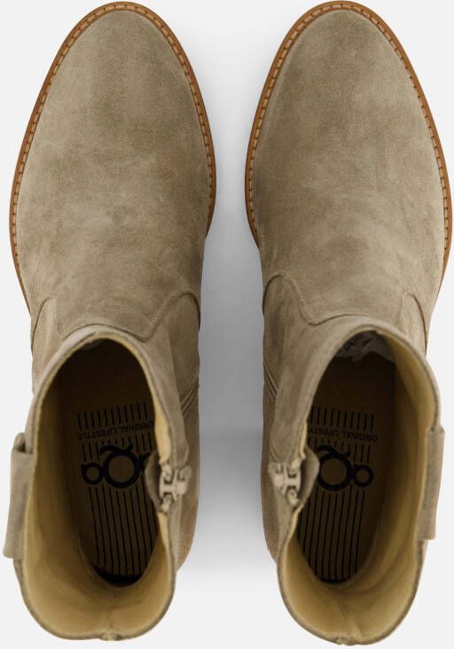 Aqa Enkellaarsjes taupe Suede