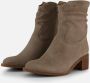 AQA Shoes Aqa Plooi Enkellaarsjes grijs Suede Dames - Thumbnail 1