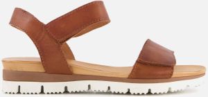 AQA Shoes A8365 Volwassenen Platte sandalen Cognac