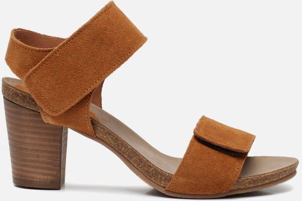 Aqa Sandalen met hak cognac Suede Dames