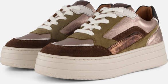 Aqa Sneakers brons Leer